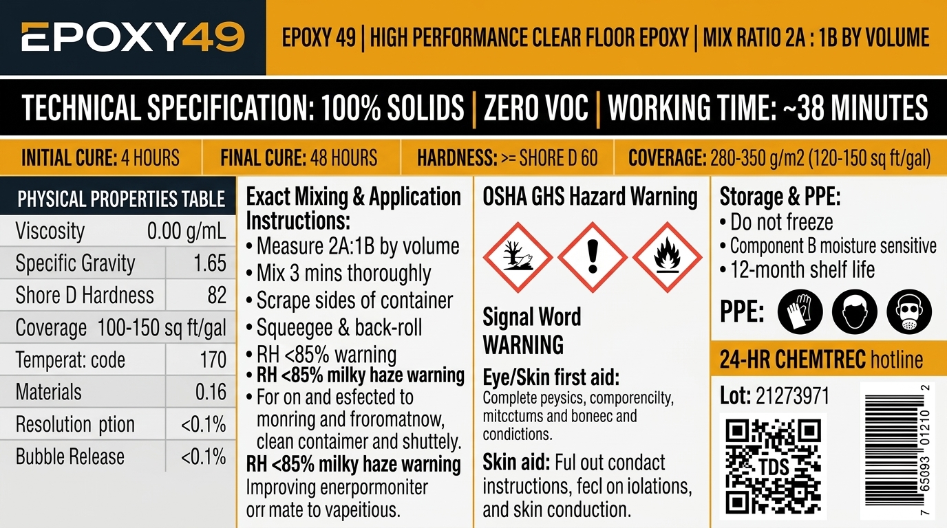EPOXY 49 Production Label