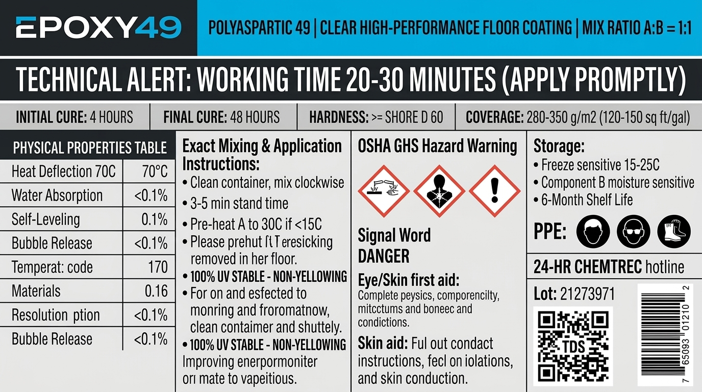 POLYASPARTIC 49 Production Label